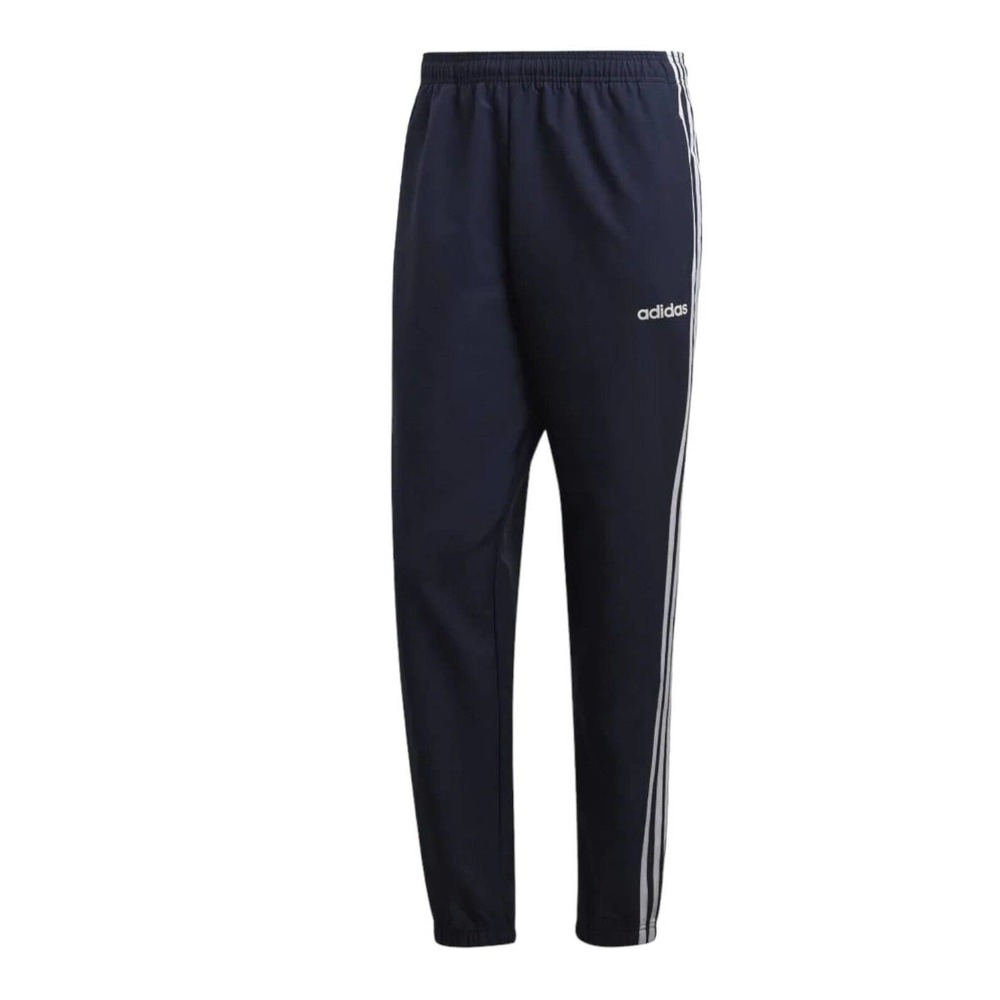 Adidas Mens Essentials 3-Stripe Tapered Joggers Navy Blue DQ3075